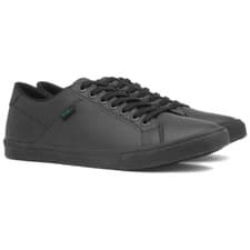 Image of Kickers Kody Girls Boys Shoes Junior Black  School Leather Lace Up Casual