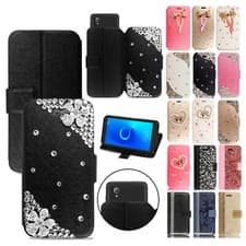 Image of Case For Doro Smart Phone Bling Glitter Wallet Magnetic Universal Flip Cover