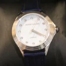 Image of LADIES JASPER CONRAN BLUE LEATHER STRAP WHITE FACE WATCH A129