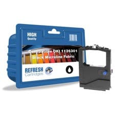 Image of Refresh Cartridges Black Fabric Ink Ribbon Compatible With OKI Printers 01126301