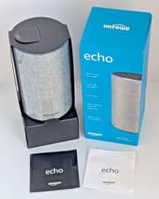 Image of Amazon Echo (2nd Generation) Smart Assistant - Heather Grey Fabric - NEW & BOXED