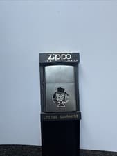 Image of Zippo Windproof Lighter - Gothic Skull Top hat Ace Of Spades - BNIB 2018