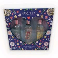 Image of yardley London luxury body wash collection Christmas gift set 3x 100ml floral