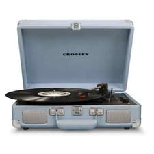 Image of Crosley Cruiser Deluxe Portable Bluetooth Turntable Record Player Tourmaline