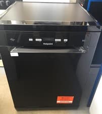 Image of Hotpoint HFC3C26WCBUK Full Size 60cm Free Standing Dishwasher Black E (11511)