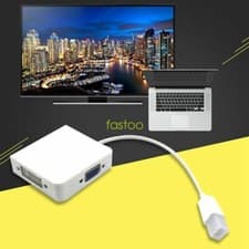 Image of 1080P Mini Display Port DP to HD DVI VGA Adapter For Apple MacBook Pro Air