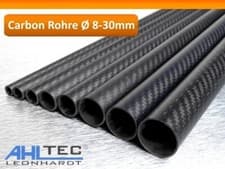 Image of Carbon Pipe Ø 8-30mm / CFRP Tube 3K Twill Matte 1000mm / Telescopic