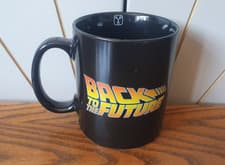 Image of BACK TO THE FUTURE magic mug HALF MOON BAY heat, colour changing TIME and LOGO