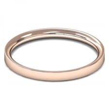 Image of 9ct Rose Gold 2mm Classic Comfort Flat Court Wedding Ring