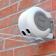Image of 30m Retractable Clothes Reel Double Washing Line Wall Mounted Outdoor