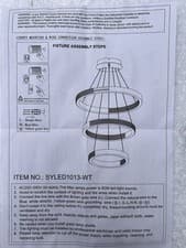 Image of 3 LIGHT STATEMENT TIERED LED CHANDELIER LIGHT - Black