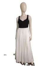 Image of ANDRIANNA PAPELL Black/Ivory Sleeveless Maxi Dress Gown -Size 4