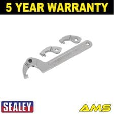 Image of Sealey Adjustable C-Spanner Hook & Pin Wrench Set 32-76mm 4pc SMC2M