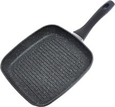 Image of Large Griddle Pan Non Stick Grill Induction Electric Gas 26cm Grey Schallen