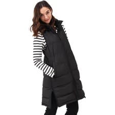 Image of Regatta Womens Ganella Baffled Longline Hooded Bodywarmer Gilet