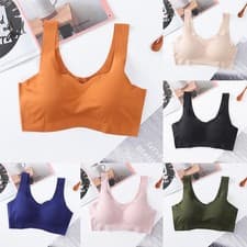 Image of Comfortable and Stylish Womens Seamless Wireless Padded Bralette for Sports