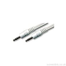 Image of 3 m White Stereo Audio Sound 3.5 mm Jack Plug to 3.5 mm Jack Plug Lead - 101201