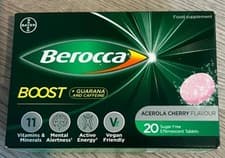 Image of Berocca Boost Energy Vitamin Tablets 20 Tablets Acerola Cherry Flavour