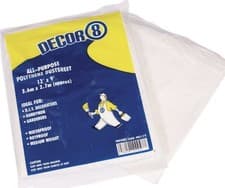 Image of X3 12x9ft (3.6mx2.7m) All Purpose Polythene Dust Sheet Diy Handymen Gardeners