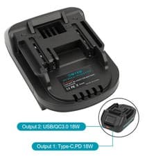 Image of Battery Adapter Converter for Milwaukee Dewalt 18V to Makita 18V BL1830 BL1860