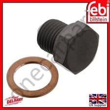 Image of Oil Sump Drain Plug and Seal N0138492 For VAG Audi Seat Skoda VW Febi 12281