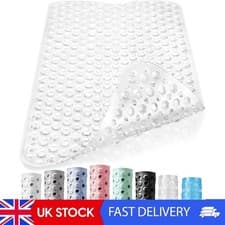 Image of Extra Long Anti-Slip Bathtub Mat - 100x40 Cm Clear Bath Mat With Strong Suction