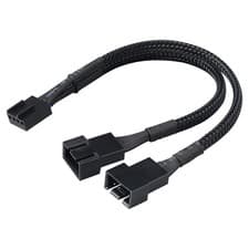 Image of Akasa 2 x PWM Fan Splitter 4-Pin PWM Male-to-Female 15cm Cable - AK-CBFA04-15