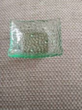 Image of Glass Soap Dish Green
