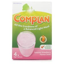 Image of Complan Summer Strawberry Flavour Drink 4 x 55g Sachets