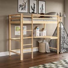 Image of Vida Designs Sydney Bunk Bed Storage Desk Single Double Mattress Kids Room