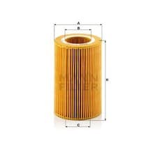 Image of MANN C1036/1 Air Filter Insert 135mm Height Fits Smart Cabrio City-Coupe Fortwo