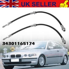 Image of 2PCS Rear Brake Hose Pipe For BMW 3 Series E46 316 318 320 325 330 M3 323 328 UK