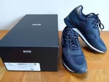 Image of Boss Parkour Runn Me Men's Mesh Mix Trainers Navy
