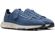 Image of Clarks Craft Speed Men’s Blue Nubuck Leather Trainers UK Size 7 G EU 41.