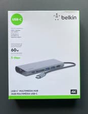 Image of Belkin USB-C Multimedia Hub - USB-C, USB-A, HDMI, Ethernet 60W 5 GBPS (INC VAT)