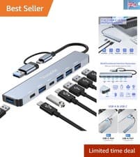Image of 7-in-1 USB C Hub Multiport Adapter for Seamless Device Connectivity