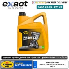 Image of KROON OIL Presteza MSP+ 5W-30 Approved Under VW, BMW, Mercedes & Opel