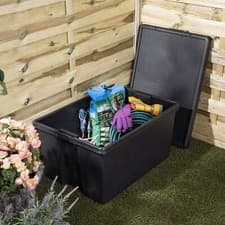 Image of Wham Bam Extra Tough Recycled Storage Box With Lid 96L