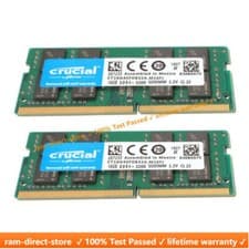 Image of CRUCIAL DDR4 16GB 2x 3200 PC4-25600 Laptop SODIMM Non-ECC 260-Pin Memory RAM