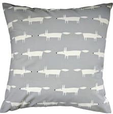 Image of Scion Silver Grey Little Mini Mr Fox Cushion Cover 16" - Handmade