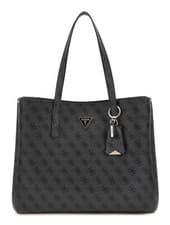 Image of GUESS shoulder bag Meridian II Girlfriend Tote Bag Coal Logo
