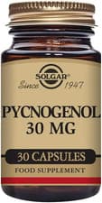 Image of Solgar Pycnogenol 30 Mg Vegetable Capsules - Pack of 30 - Improves Vitamin C Abs