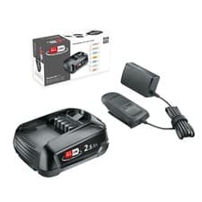 Image of Bosch 18 V Battery and Charger 2.5 Ah (18 V Starter Set, Power for All) Black