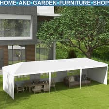 Image of Large 9m x 3m Heavy Duty Outdoor Garden Gazebo Wedding Party Tent Canopy Marquee