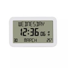 Image of Easy To Read Digital Alarm Calendar Clock Displays Time Day Date Temperature