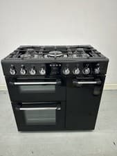 Image of Smeg BM93BL 90cm Black Dual Fuel Range Cooker