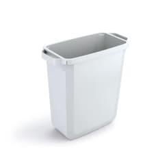 Image of Durable DURABIN 60L Rectangular | Food Safe Waste Recycling Bin | White - NEW