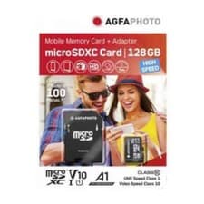 Image of AgfaPhoto Micro SDXC UHS-1 128GB Memory Card with Adapter