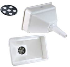 Image of Lumatic branded 10in x 7in tractor funnel + filter garage diesel petrol oils