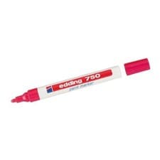 Image of 1 x Edding Red 2-4mm Medium Tip Paint Marker Pen, Glass, Metal, Plastic, Wood